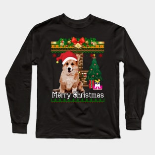 Ugly Christmas Sweater Welsh Corgi Long Sleeve T-Shirt